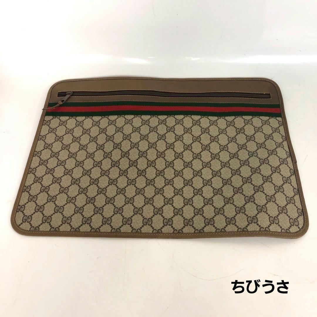 GUCCI グッチ GGキャンバス シェリーライン クラッチバッグ ポーチ