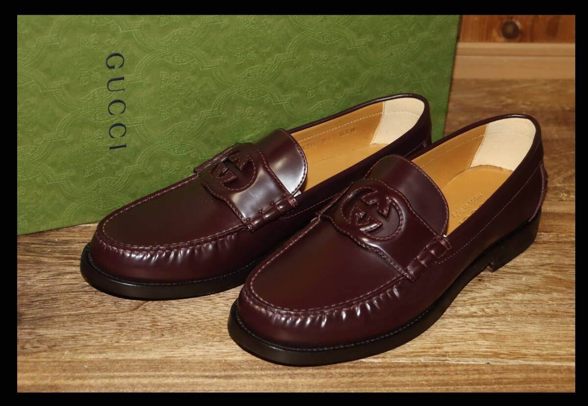 【美品】GUCCI　グッチ　ローファー　シェリーライン　インターロッキング　GG GUCCI インターロッキング ローファー シェリー ウェブ 39 1/2 | Shop