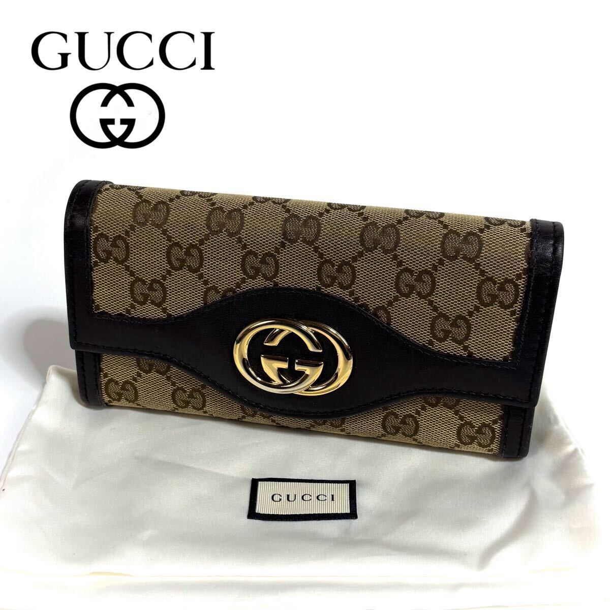 GUCCI GGパターン 二つ折り財布 ブラウン | Shop at JDirectItems