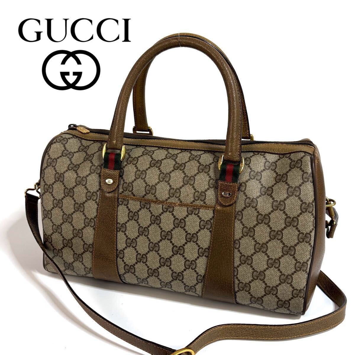 良品 極希少！gucci シェリーライン ハンドバッグ ミニボストンバッグ