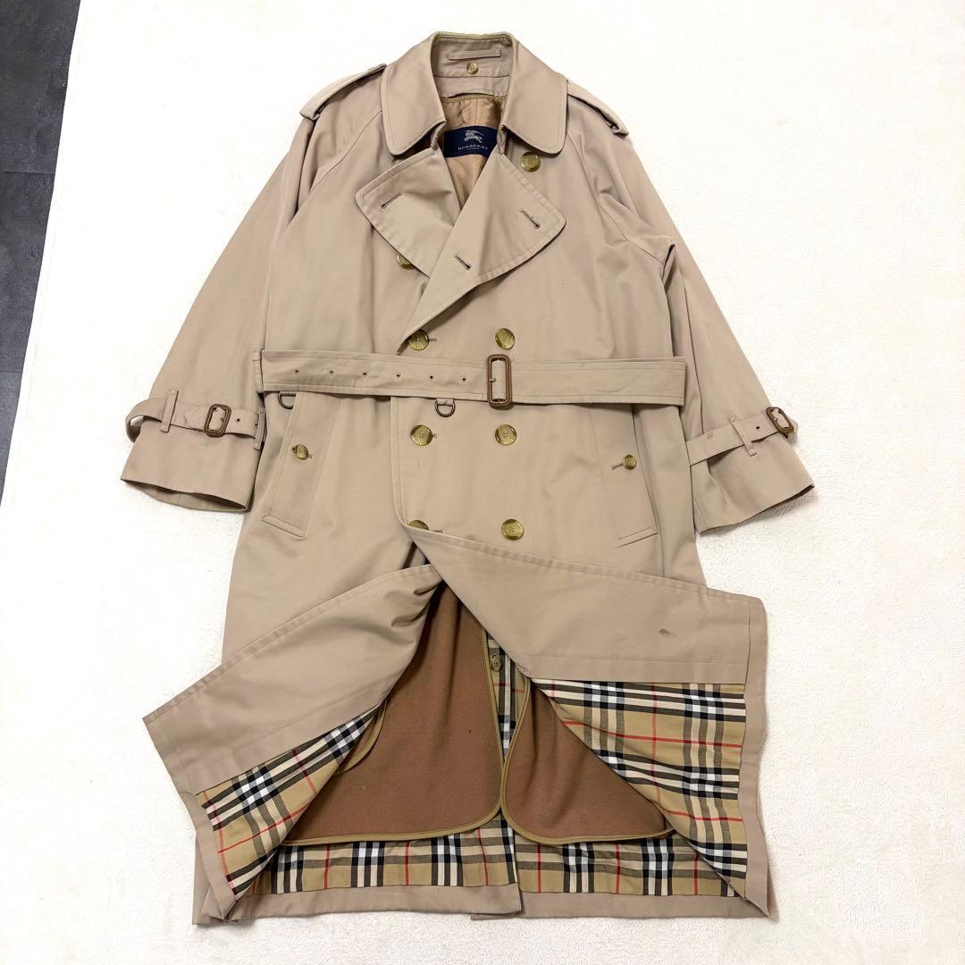 美品✨バーバリーロンドン ステンカラーコート カシミヤ混ライナー メガチェック BURBERRY LONDON ステンカラー コート ライナー カシミヤ混 バーバリー
