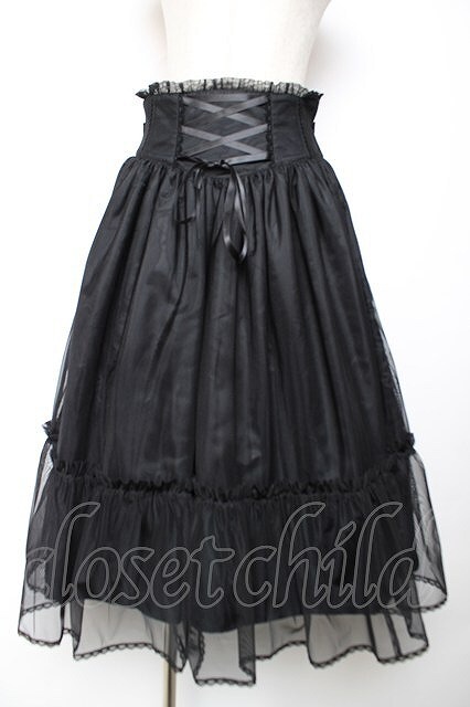Preview of Angelic Pretty / Cinema Ladyスカート 黒 Y-25-12-04-152-AP-SK-SZ-ZI