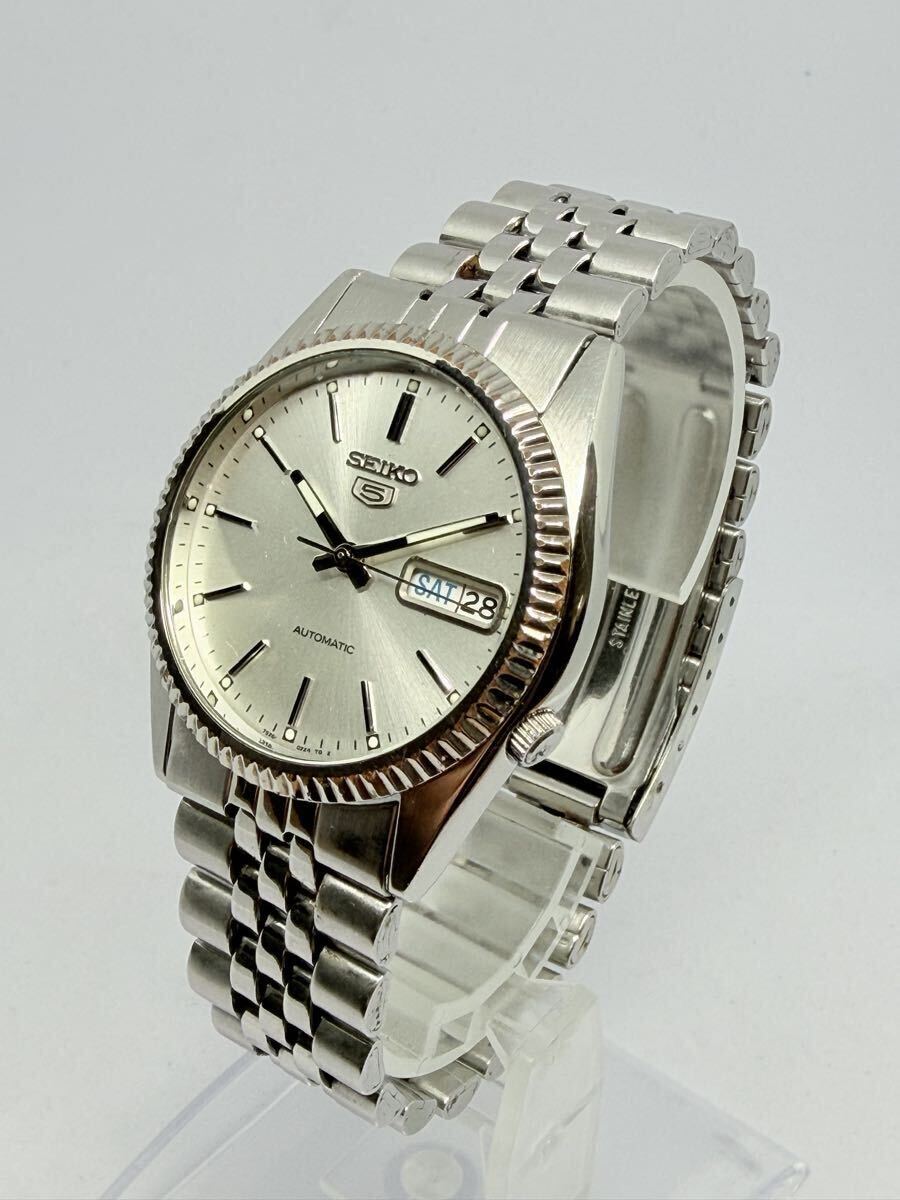 Vintage Seiko 5 Automatic 7S26-0570 White Dial Men\u0027s Watch 