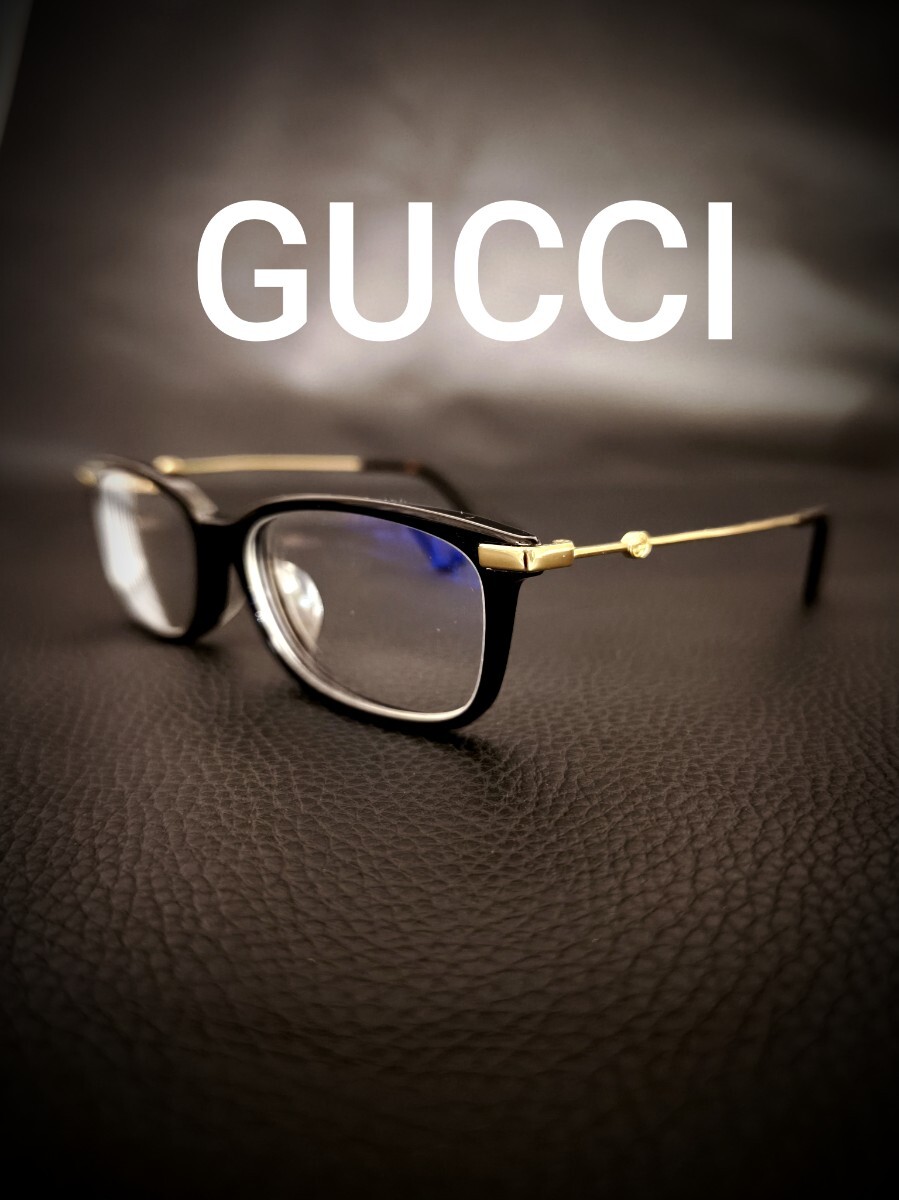 良品 GUCCI グッチ サングラス メガネ 眼鏡 メタルフレーム ユニ