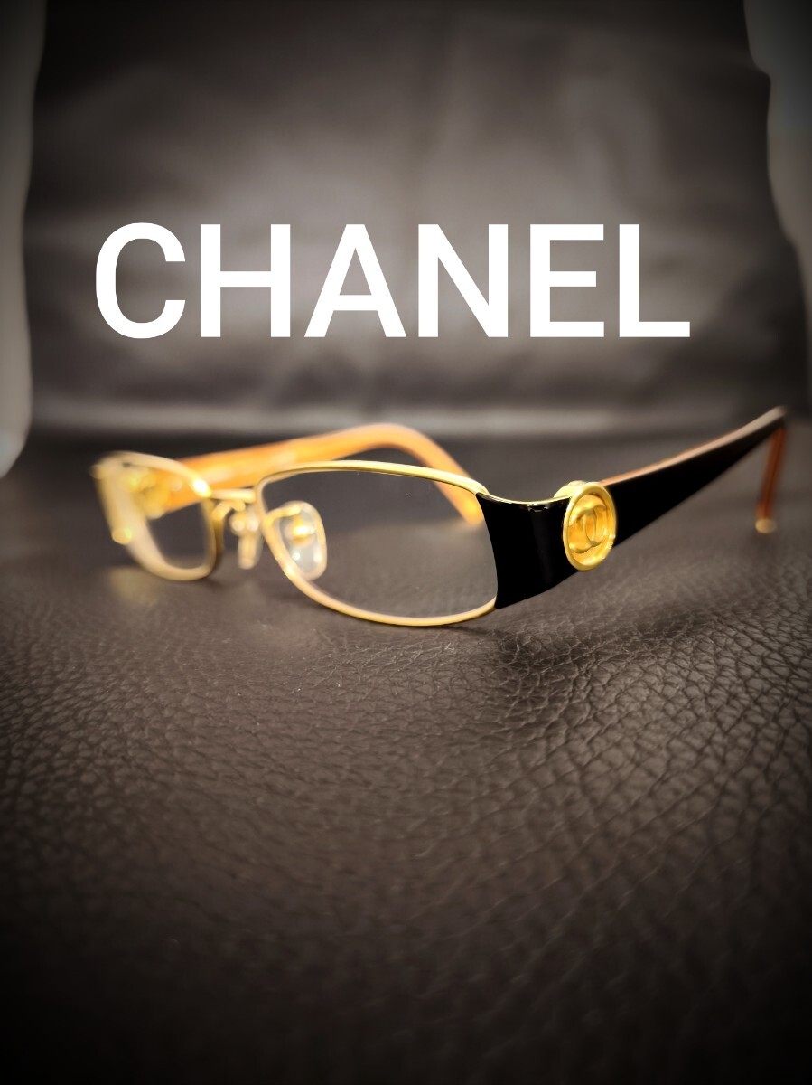 CHANEL シャネル ロゴ サングラス 05251 バイカラー ケース付 眼鏡