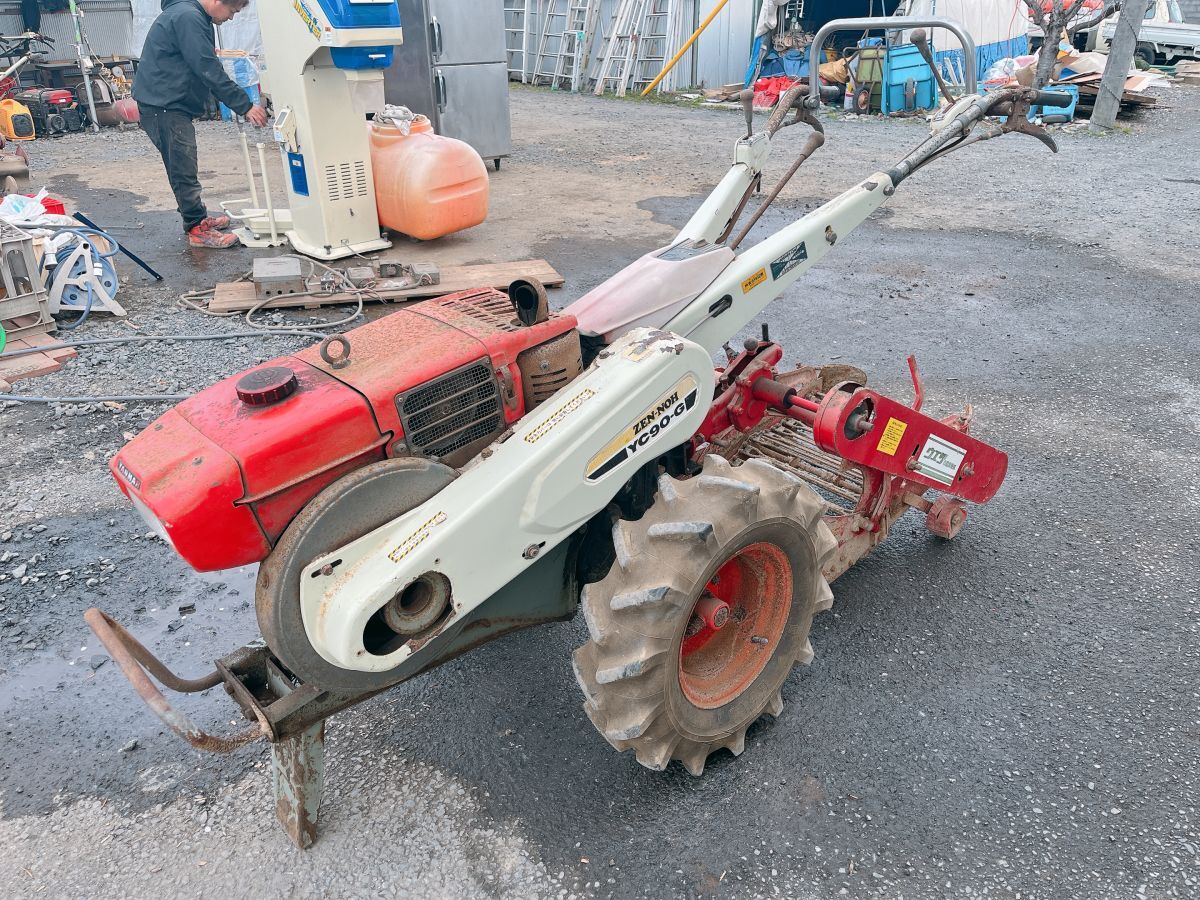 イモ掘り機付きヤンマーディーゼルテーラー！ セル付き実働 