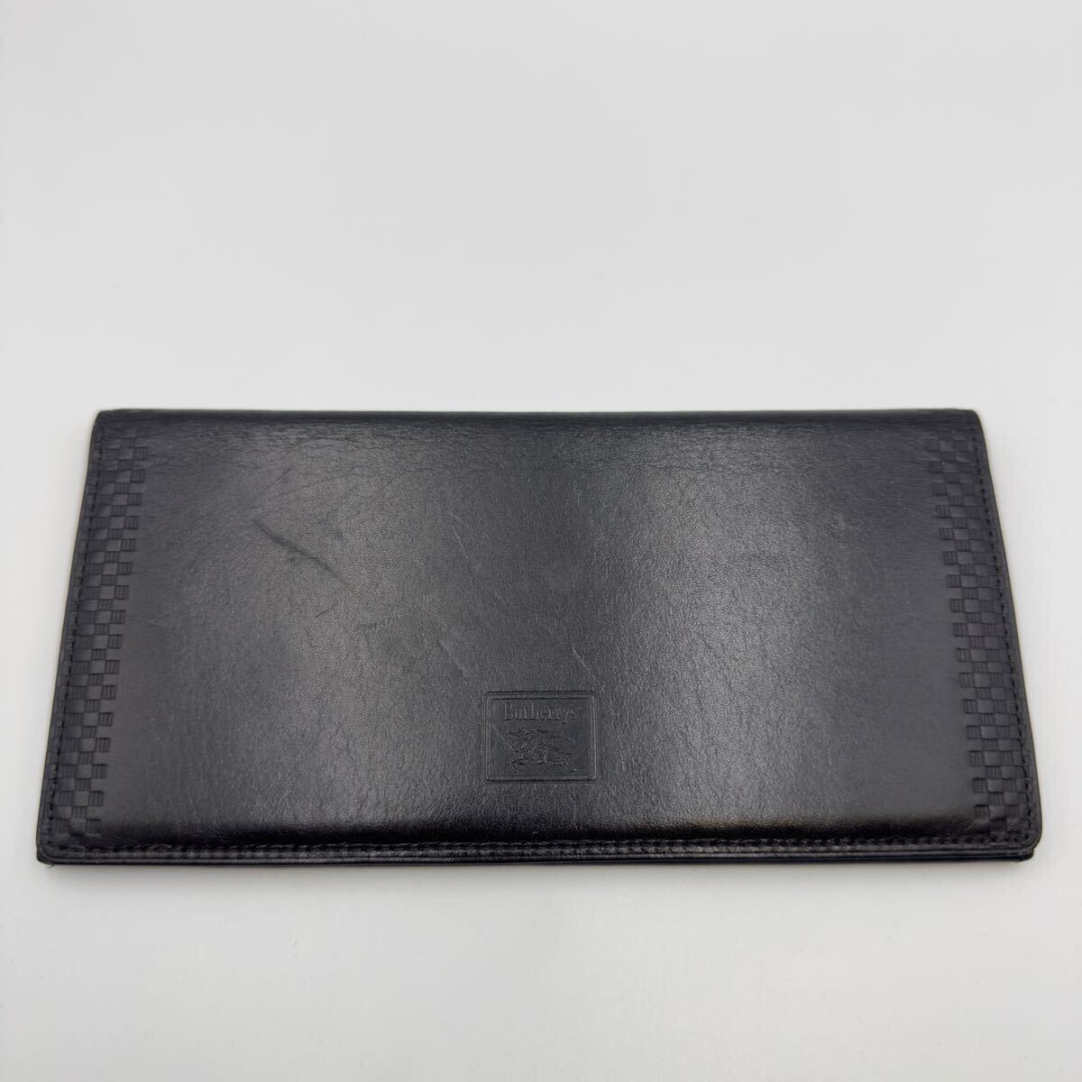 ブラックレーベルクレストブリッジ 2折財布 黒 ブラック クロコ型押し 