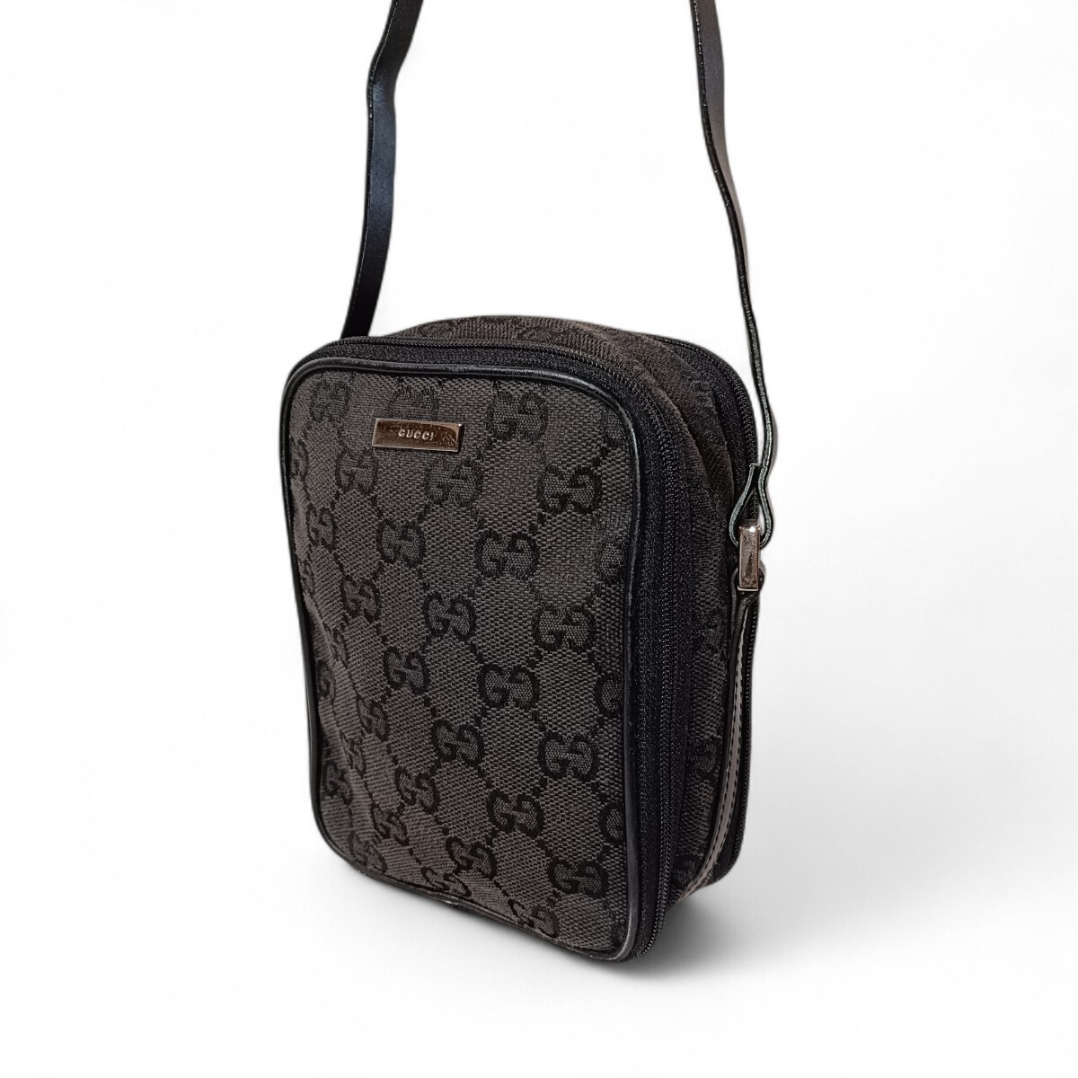 美品】 正規品 GUCCI グッチ ミニ ショルダーバッグ GGキャンバス 黒