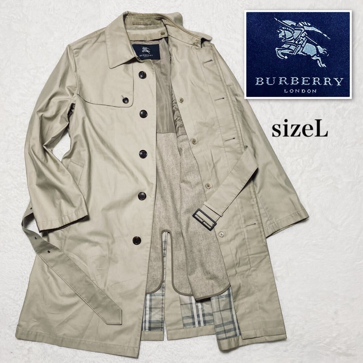 BURBERRY LONDON ステンカラー コート ライナー カシミヤ混 バーバリー