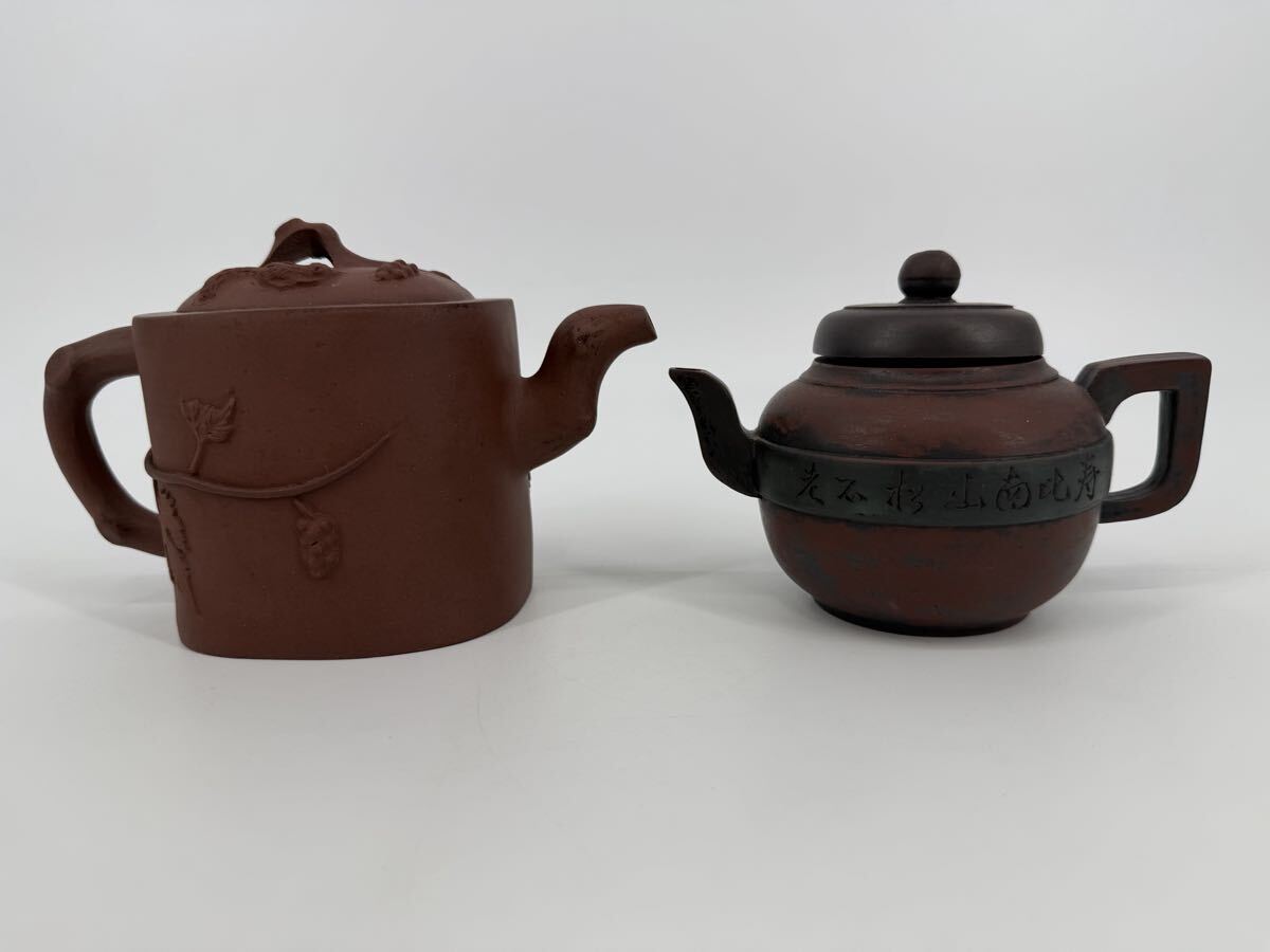 急須 朱泥 煎茶道具 唐物 紫泥 紫砂 茶壷 款 中国宜興 中国古玩 朱 在