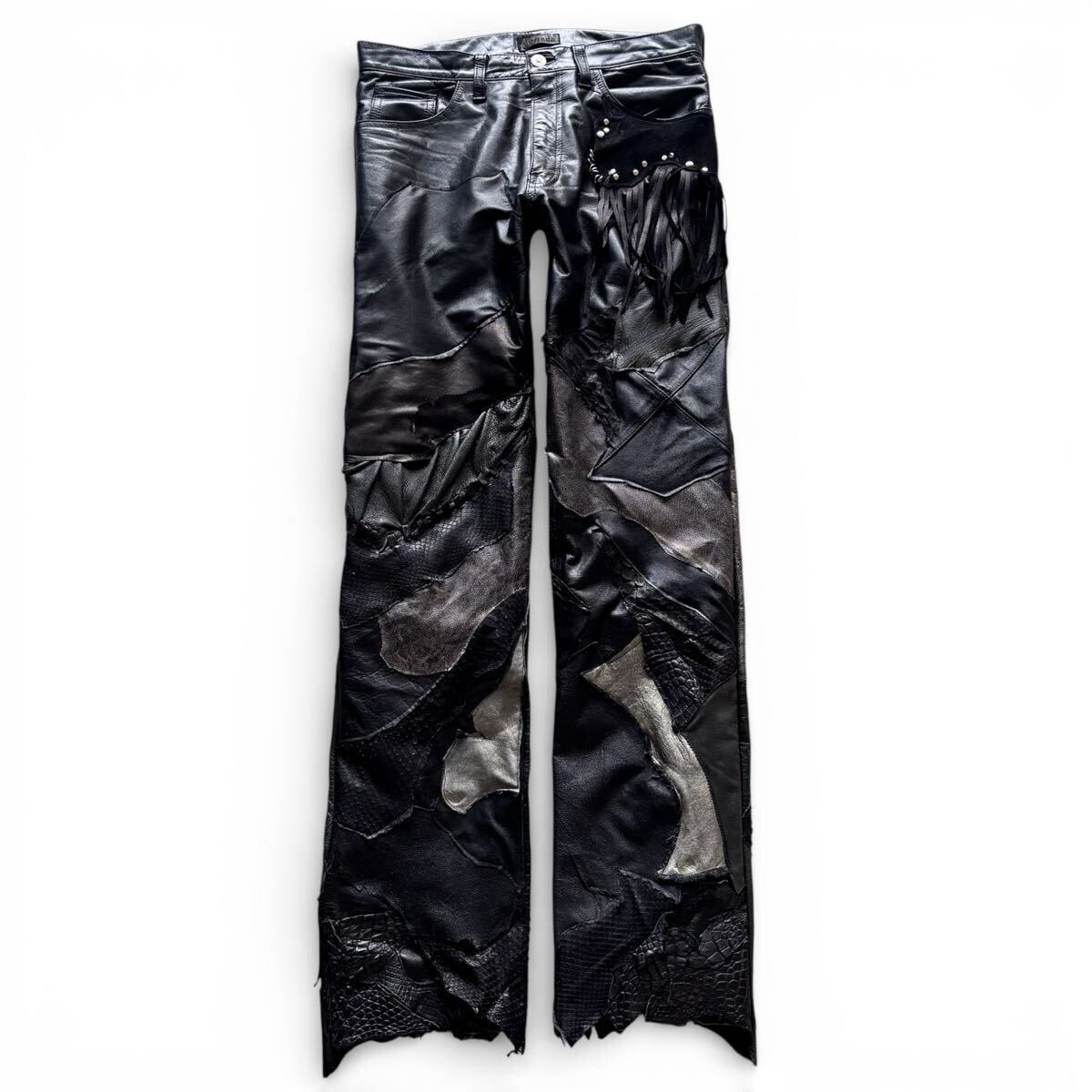 Yahoo!オークション Rare Japanese label Black Croco Leather