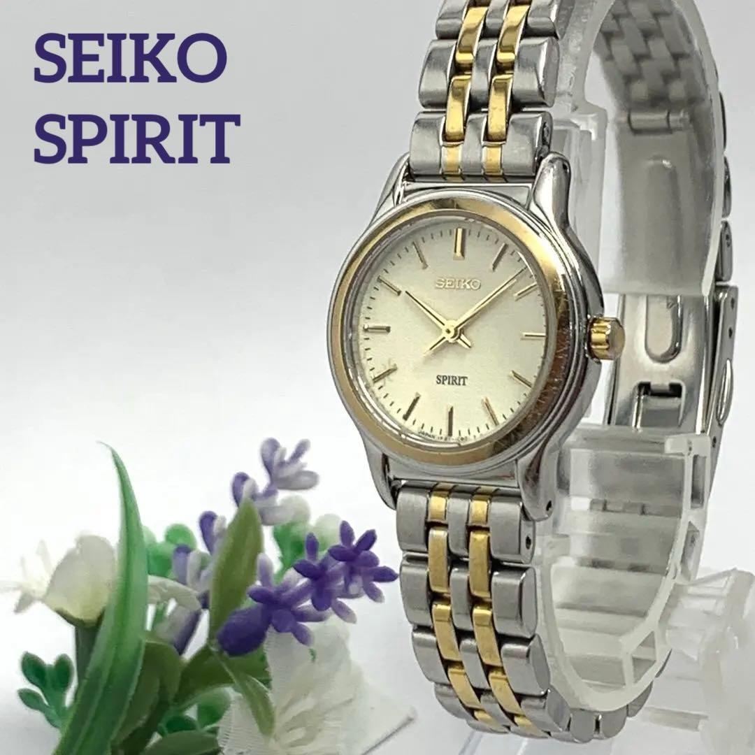 美品！SEIKO SPIRIT 5P32-6B30 電池パッキン交換済ベルト新品 セイコー 