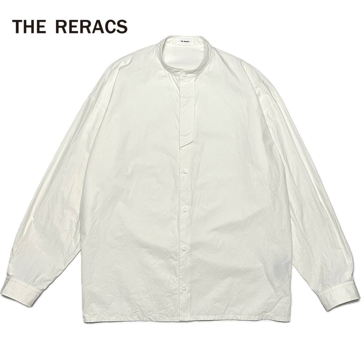 THE RERACS TRIACETATE WOOL BIG CPO SHIRT サイズ46 ライトグレー 