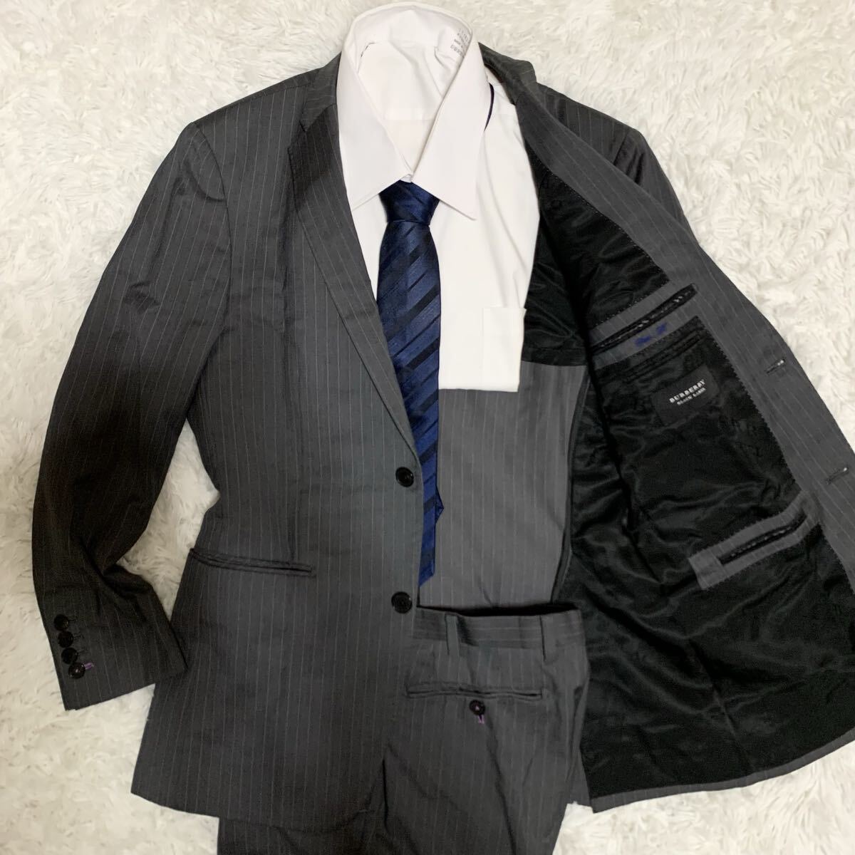 burberrys バーバリー セットアップ スーツ グレー ジャケット ダブル 