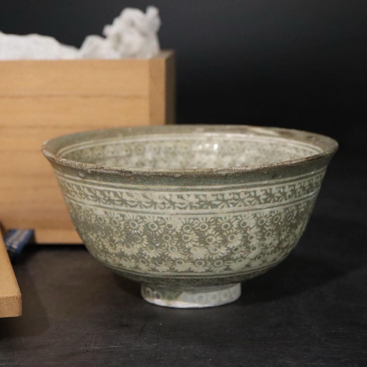 古美術 高麗青磁 朝鮮古陶磁器 白黒象嵌 徳利 時代物 極上品 初だし品