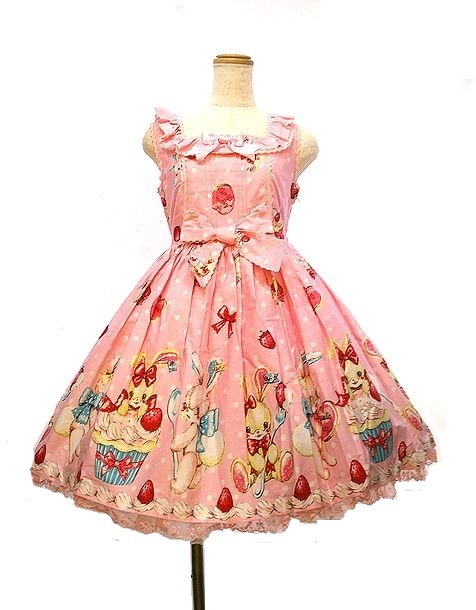 Preview of 超レア！Angelic Pretty リリカルパーティーおでかけ ジャンパースカートSET カチューシャ リリカルバニー アンジェリックプリティ
