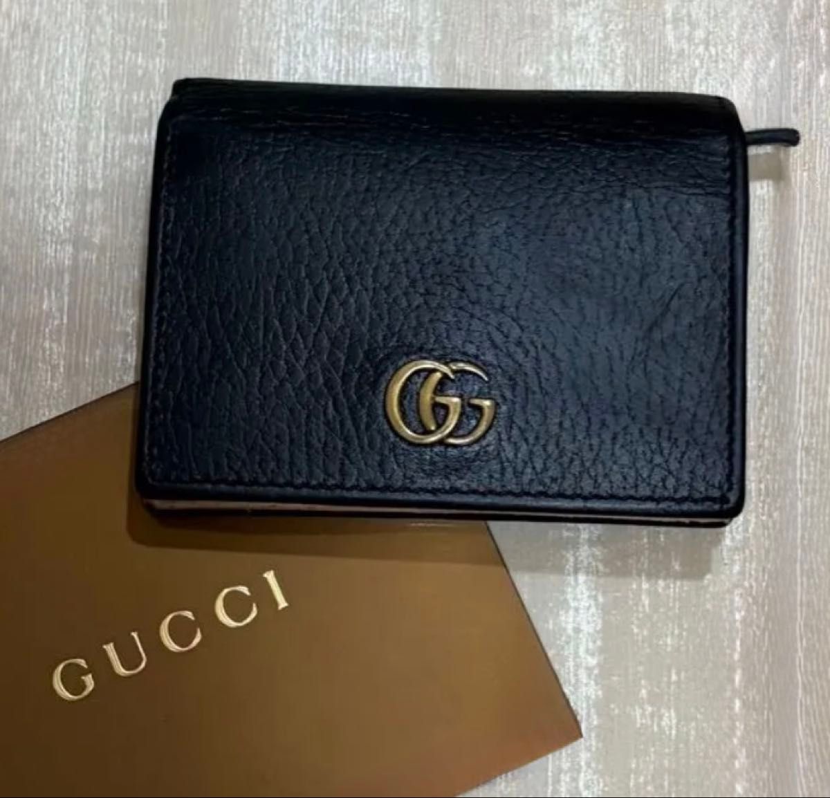 Gucci グッチ GGパターン ブラック 二つ折り財布 ジャッキー GG柄