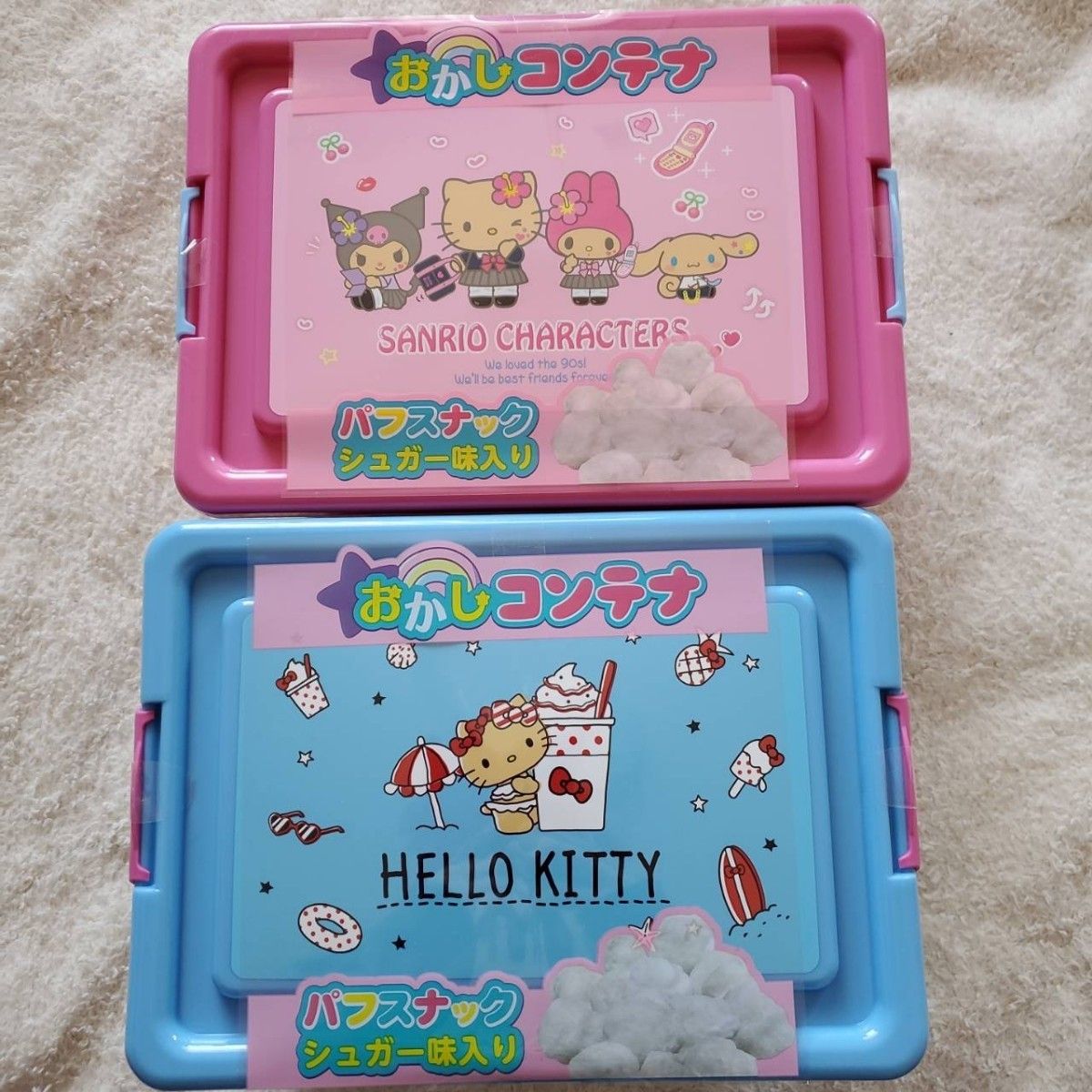 日焼けキティ サンリオキャラクターズ お菓子コンテナBOX ピンク