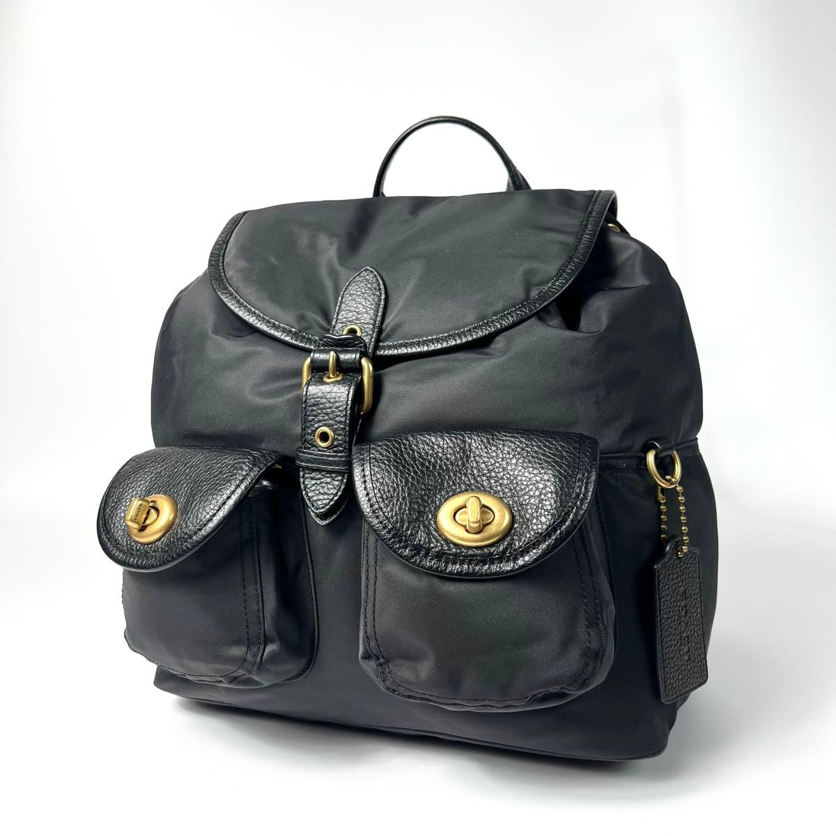 新品未使用】希少 COACH オールドコーチ リュックサック 巾着 レザー