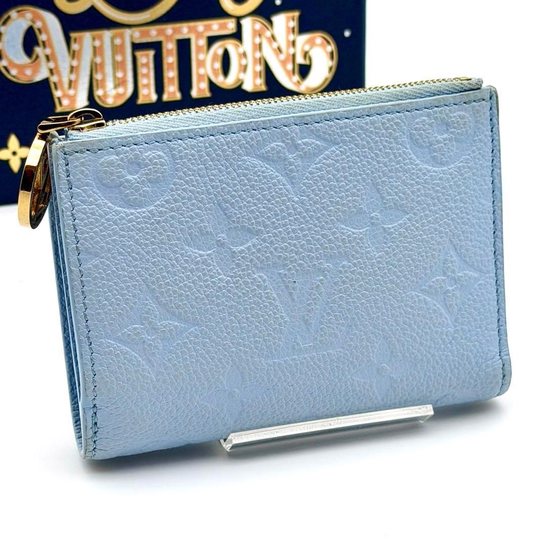 ルイヴィトン モノグラム アンプラント ポルトフォイユリサ M14654 ブルー LOUIS VUITTON - ルイヴィトン モノグラム アンプラント