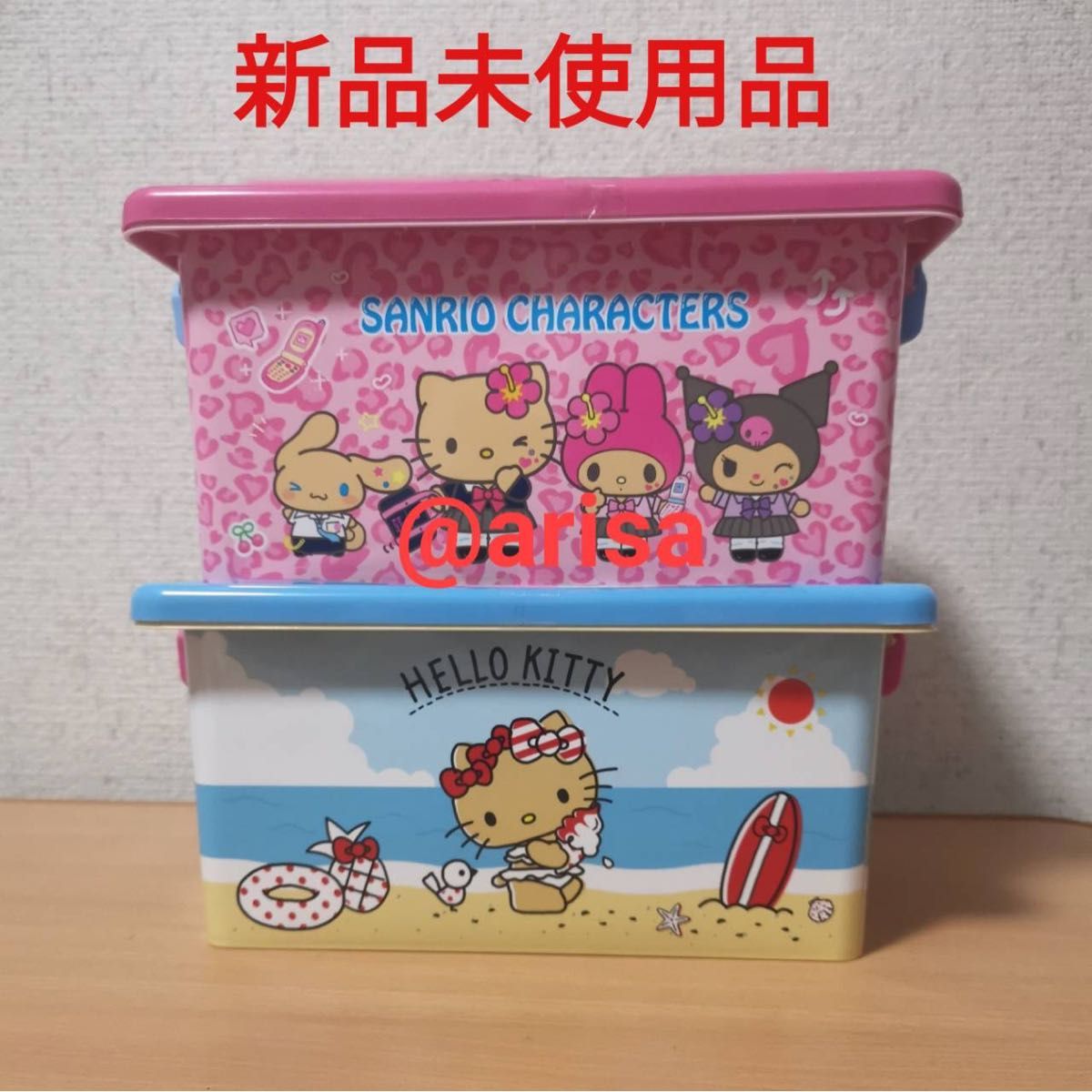 日焼けキティ サンリオキャラクターズ お菓子コンテナBOX ピンク