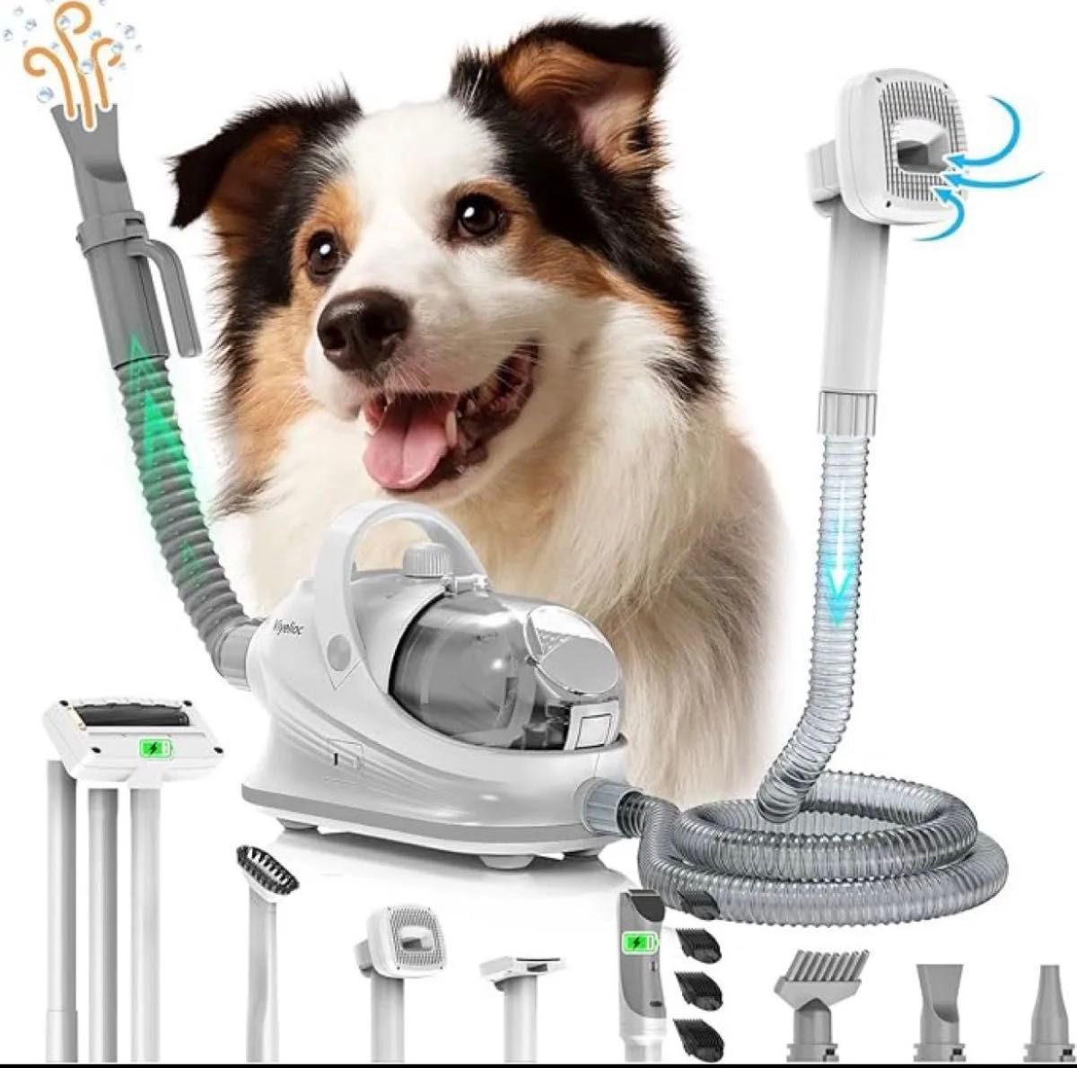 新品犬用バリカン ペット用バリカンセット グルーミング掃除機 12000PA