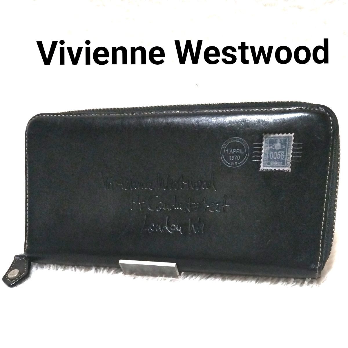 Vivienne Westwood レザー ライダース 二つ折り財布 ブラック