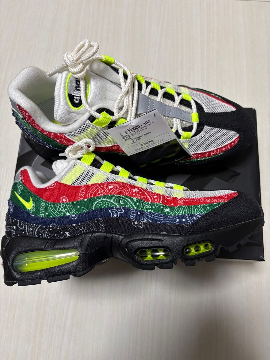 新品未使用 Nike Air Max 95 Leather Big Bubble QS Triple Black 26.5 