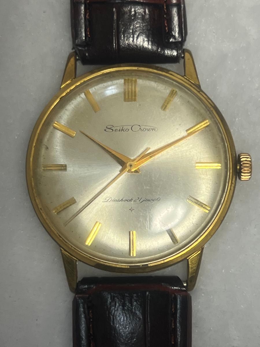 SEIKO Crown セイコー クラウン 手巻き 腕時計 ゴールド アンティーク 