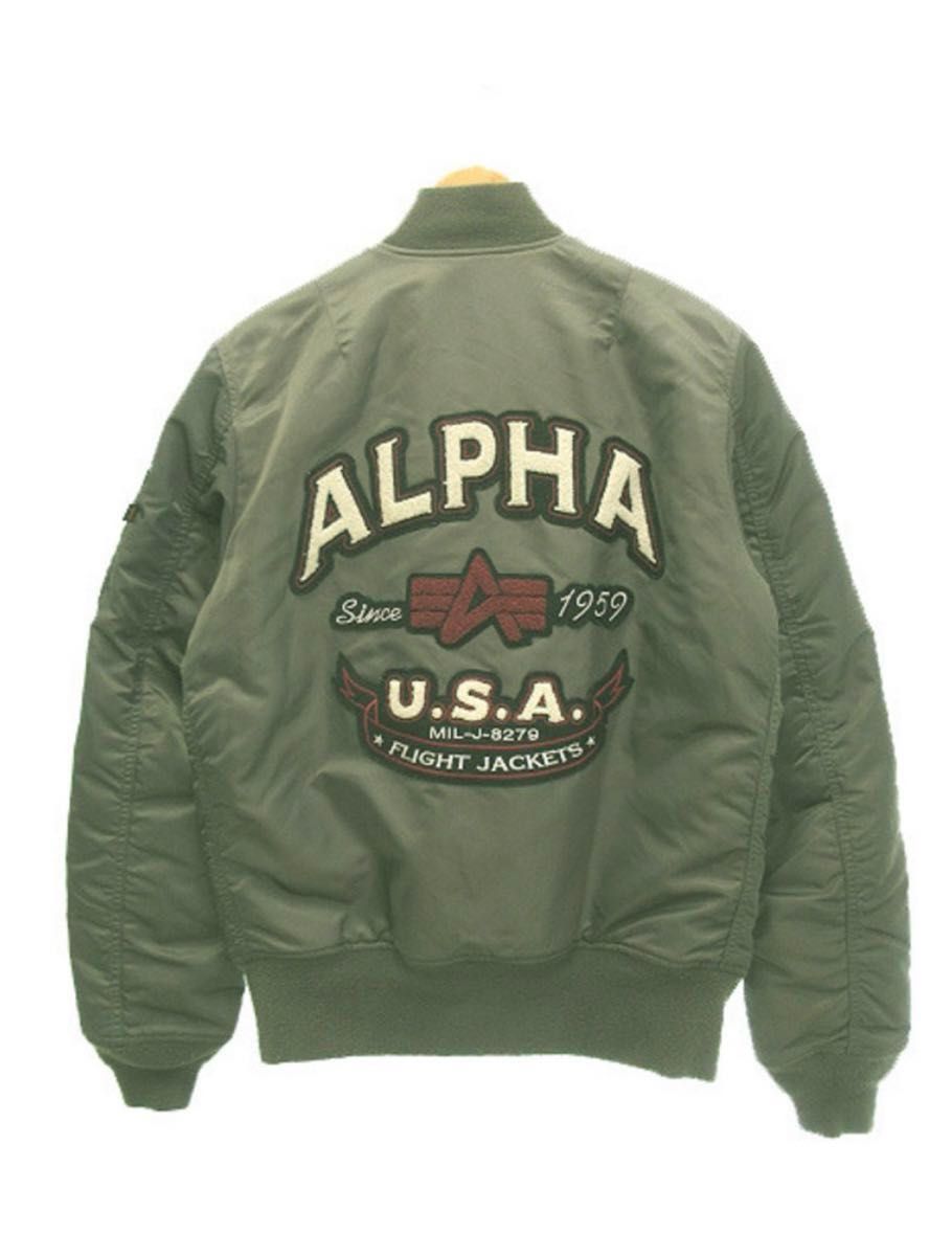 Alpha Industries MA-1タイプ フライトジャケット カーキ メンズ