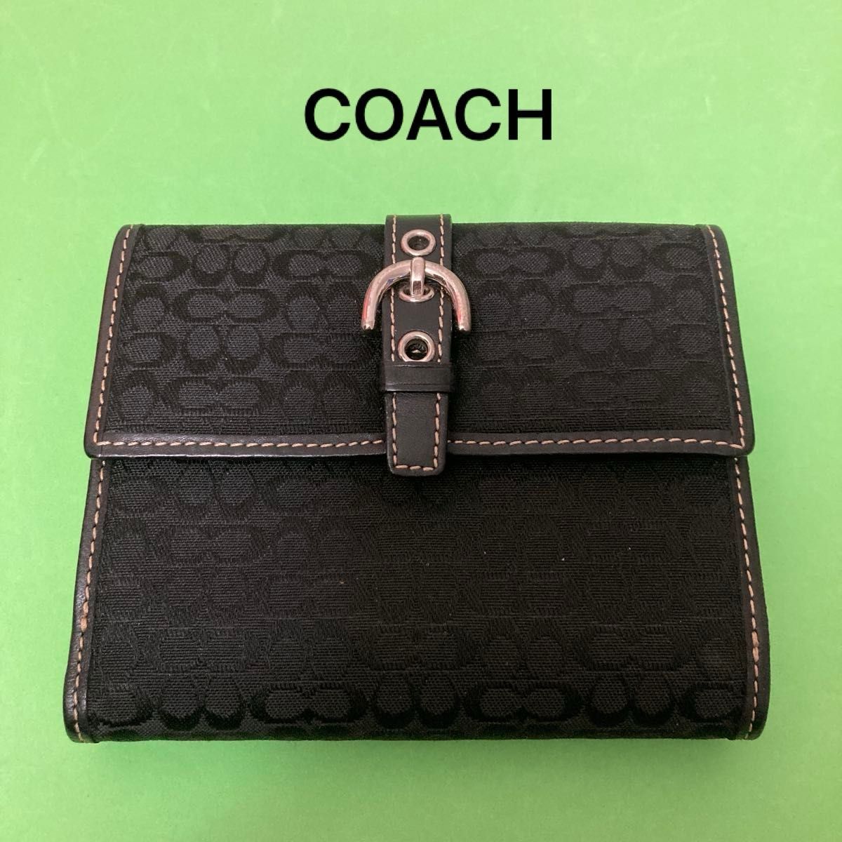 新品》COACH コーチ 2つ折り財布 シグネチャーブラック 【公式通販】