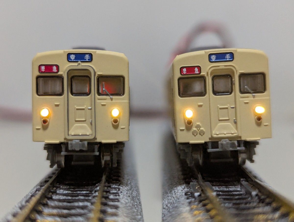 ヘッド＆テールライト点灯！！ 鉄道コレクション 点灯化品 東武鉄道