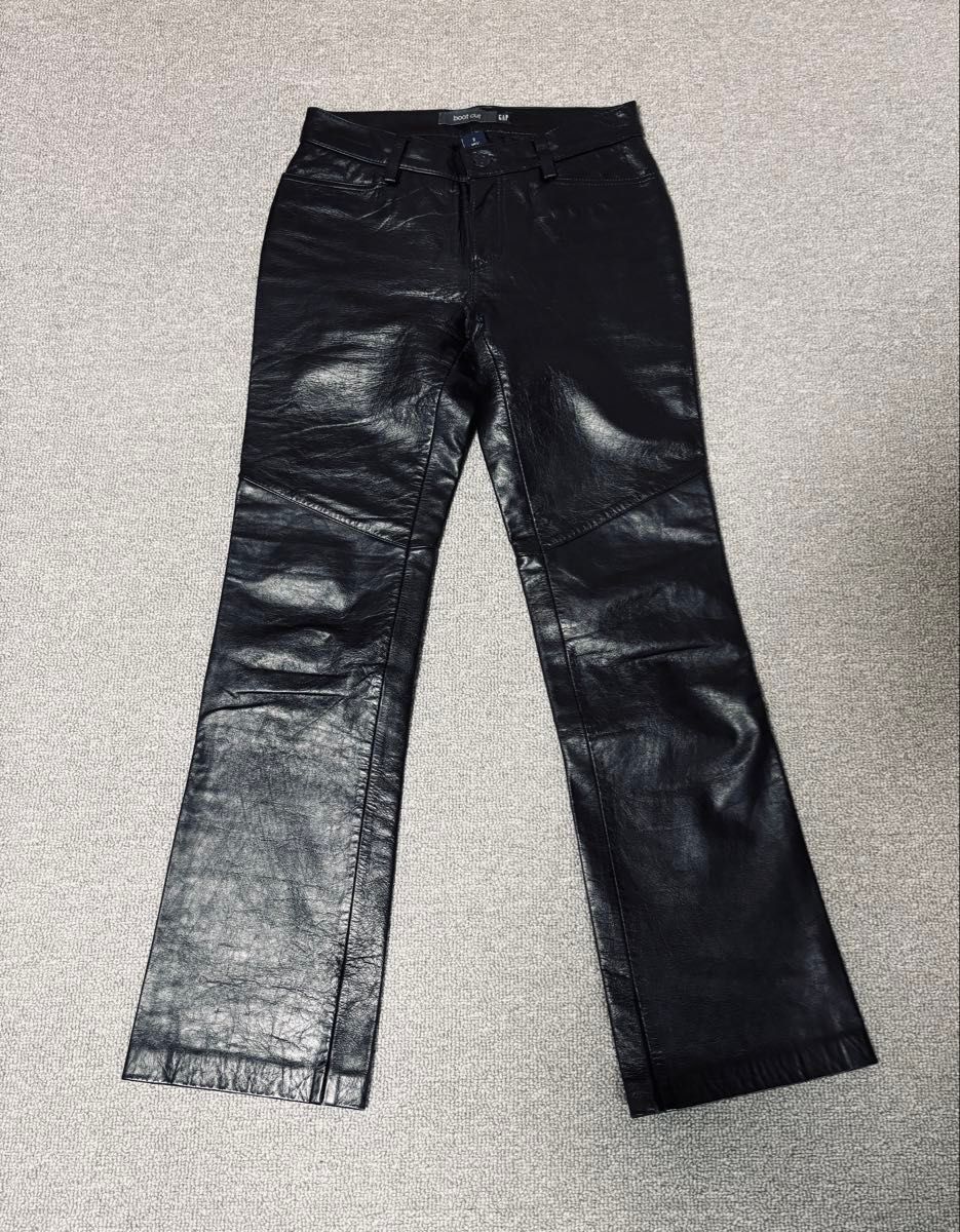 オールドギャップ OLD GAP レザーパンツ ブラック フレア ブーツカット