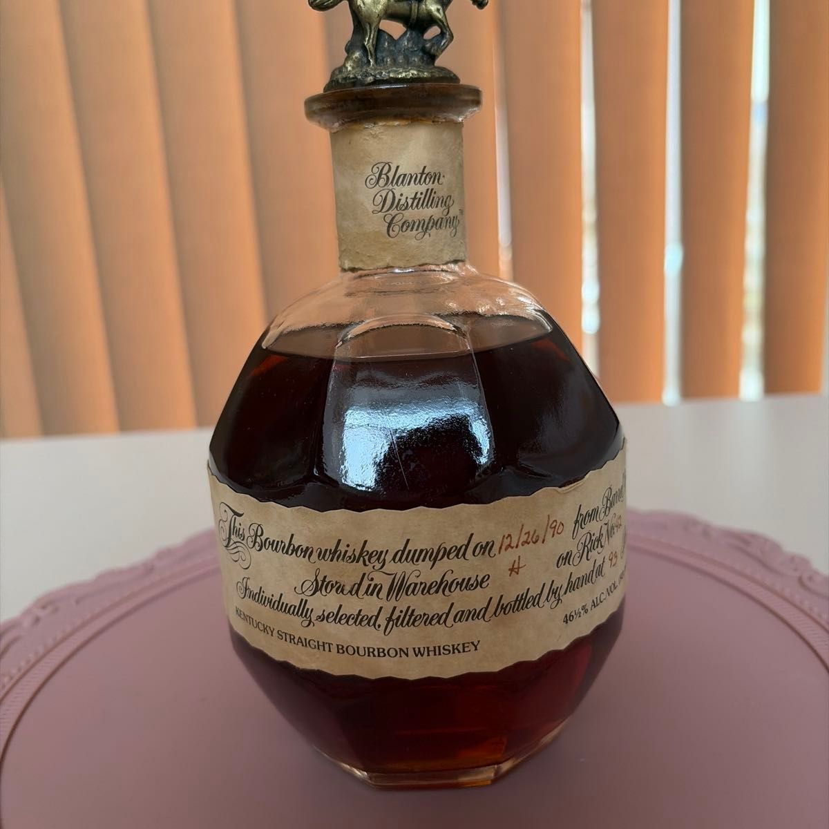 バーボンウイスキー　ブラントン　古酒　箱なし　未開栓　巾着袋付き 古酒 未開栓】バーボンウイスキー BLANTON'S ブラントン 1998 750ml 箱
