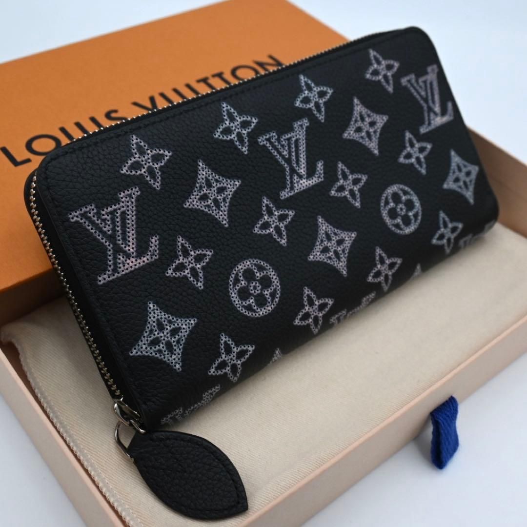 極美品】 LOUIS VUITTON ルイヴィトン マヒナ ジッピーウォレット 長