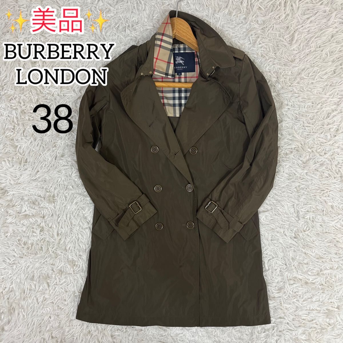 美品 バーバリー カシミヤ ダブルフェイス ノバチェック コート 金ボタン 7 美品】BURBERRYLONDON ダブルフェイス ノバチェック カシミヤ - メルカリ