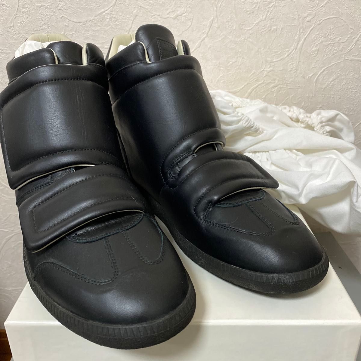 極美品 VERSACE レザー ハイカット スニーカー 41 26cm程 黒 | Shop at 