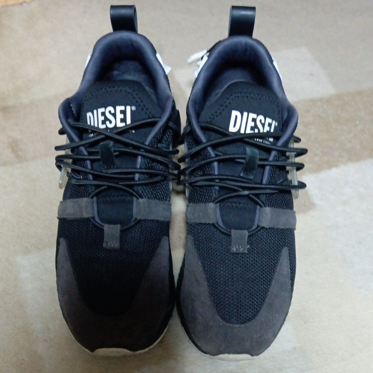 DIESEL☆ディーゼル厚底ベルクロスニーカー☆ブラック☆24.5㎝ | Shop 