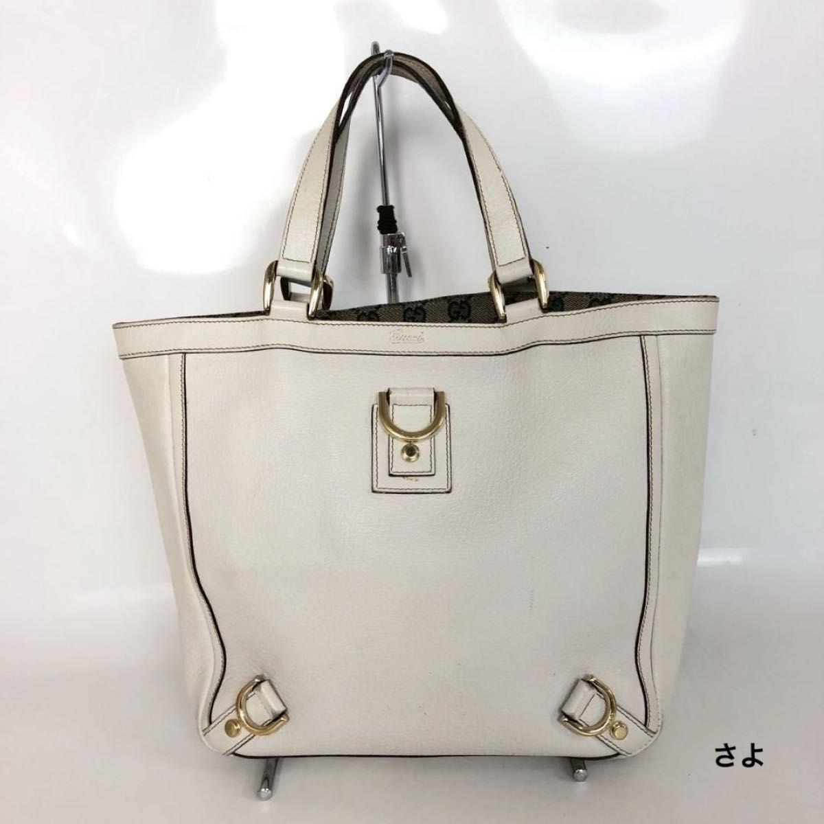 美品 GUCCI ハンドバッグ トートバッグ 肩掛け GGキャンバス 011 011 未使用級 GUCCI グッチ トートバッグ ハンドバッグ 肩掛け GG
