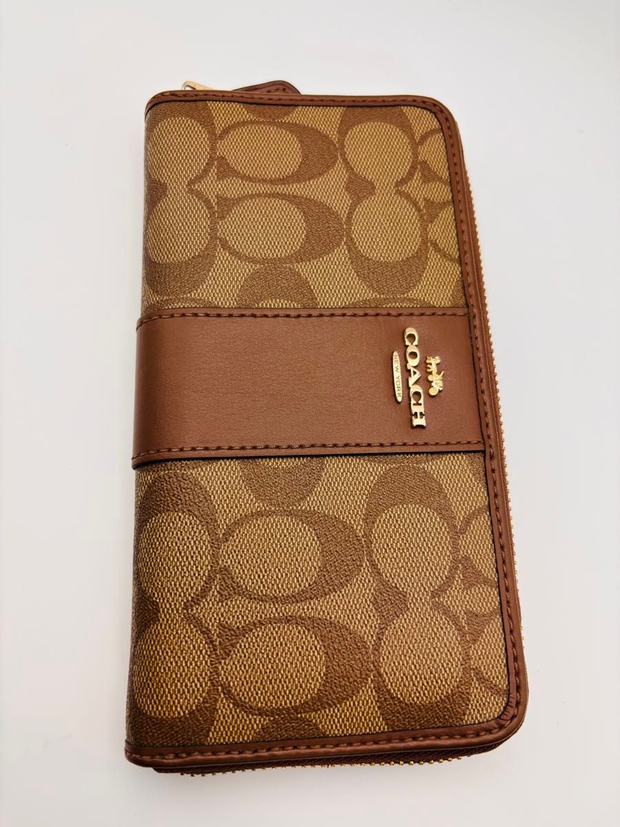 コーチ COACH 長財布 財布 ウォレット オレンジ色 レディース