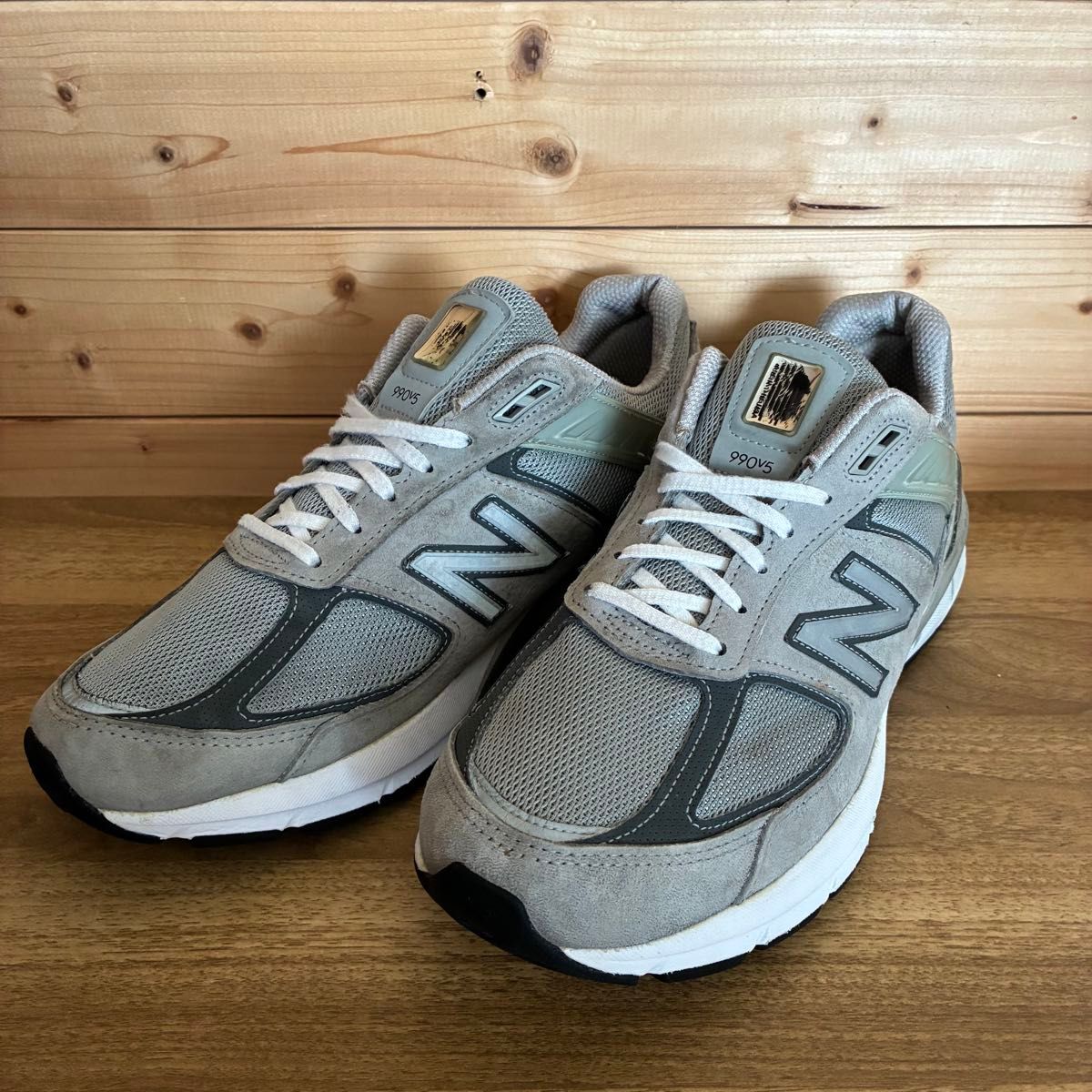 美品 ニューバランス 990v5 グレー USA製 28.5