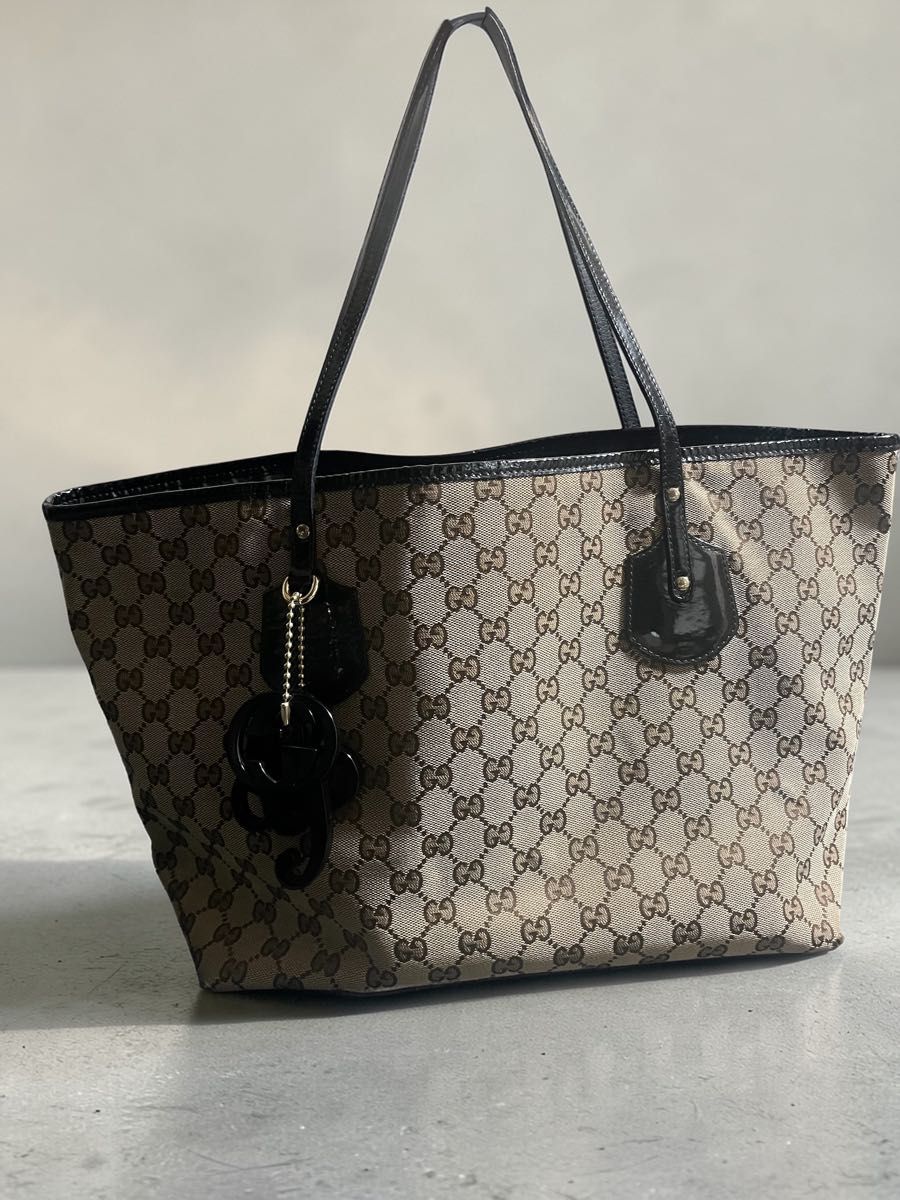 GUCCI グッチ パテントエナメル トートバッグ | Shop at JDirectItems