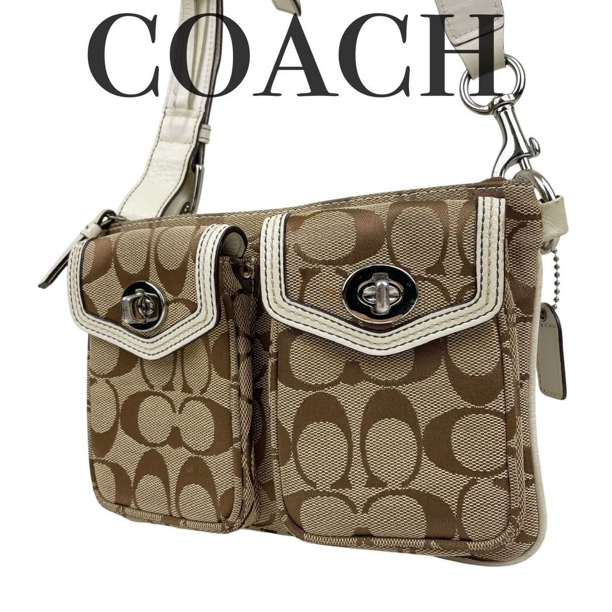COACH コーチ ギャラリー トートバッグ ターンロック レザー 黒 Y2K