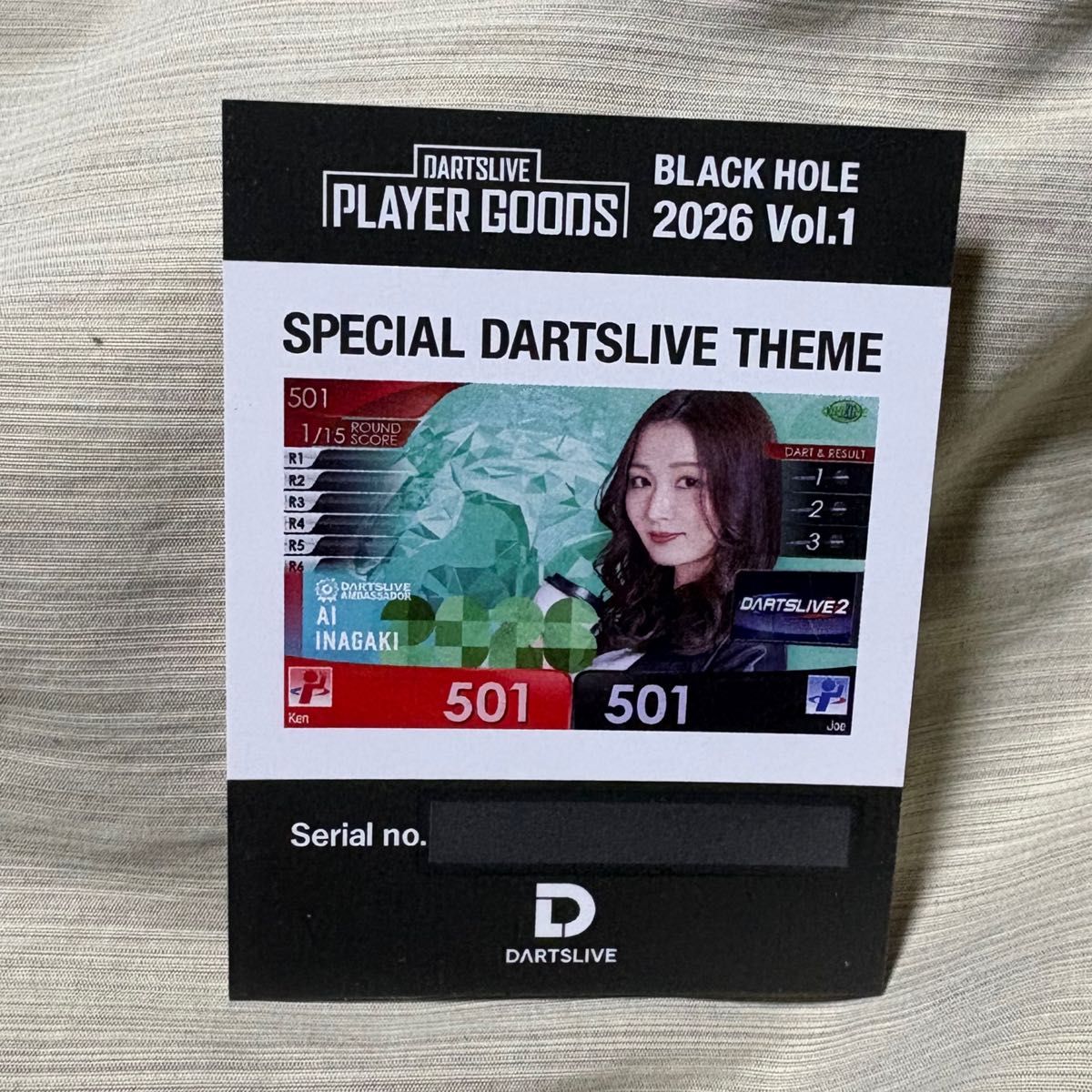 DARTSLIVE PLAYER GOODS BLACK HOLE 2026 Vol.1 江口梨世美 テーマ