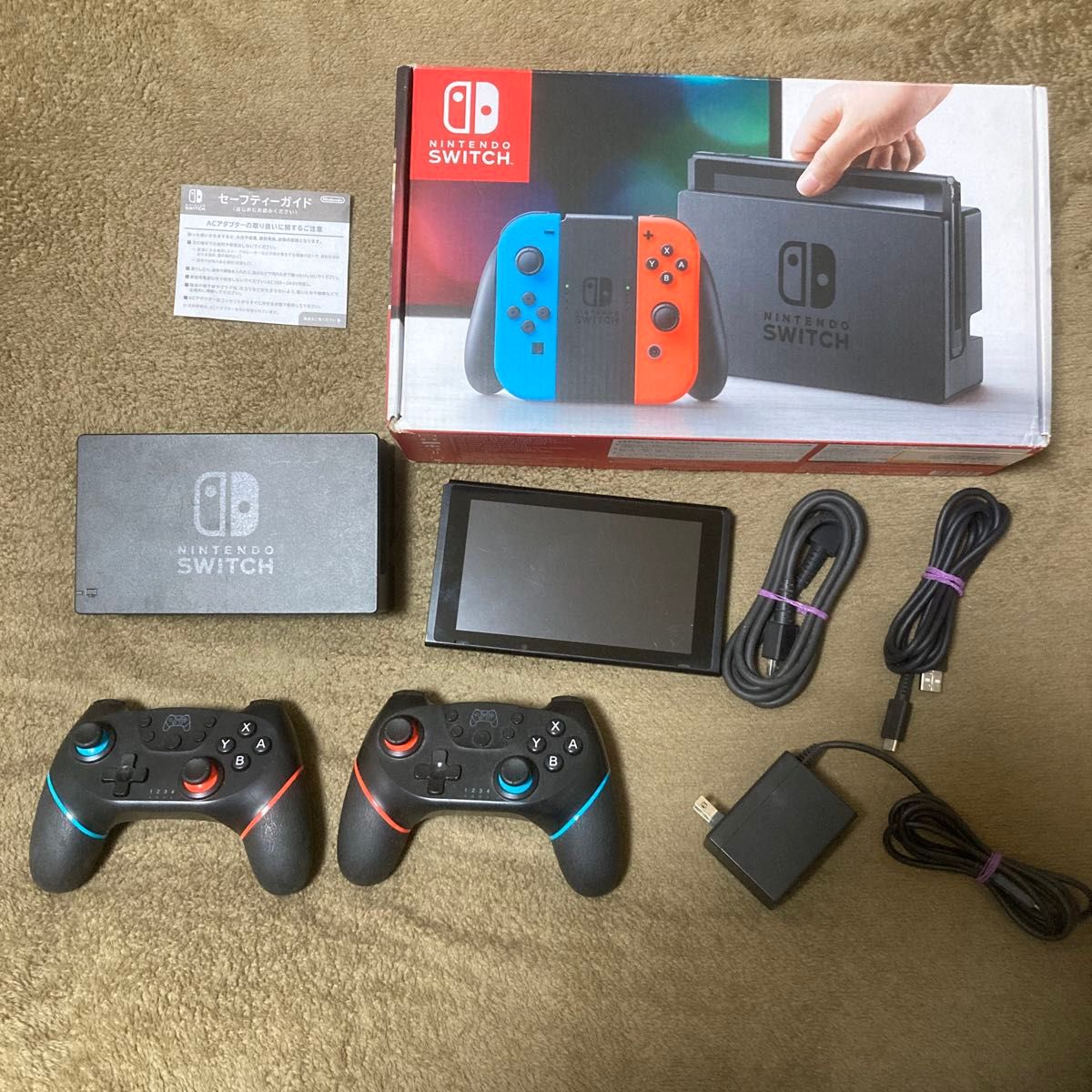 Nintendo Switch 本体 ジョイコン ブルー ネオンイエロー 不具合あり