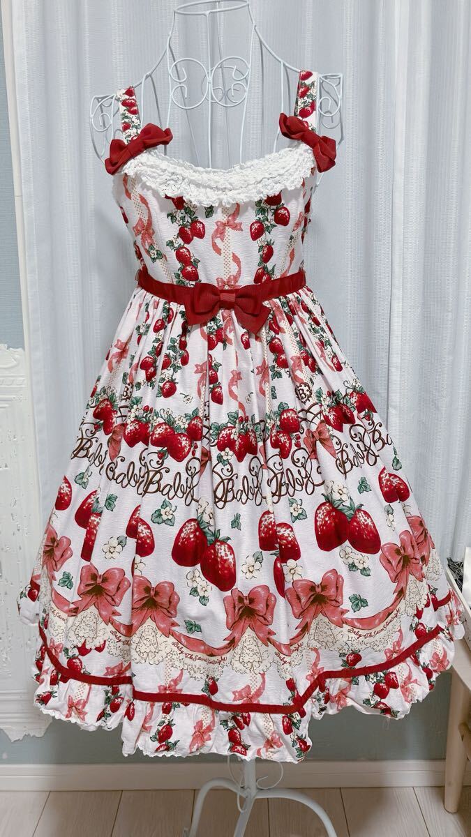 Preview of BABY, THE STARS SHINE BRIGHT ストロベリー 苺 ジャンスカ ワンピース カチューシャ Juicy BABY Love Love Berries jsk