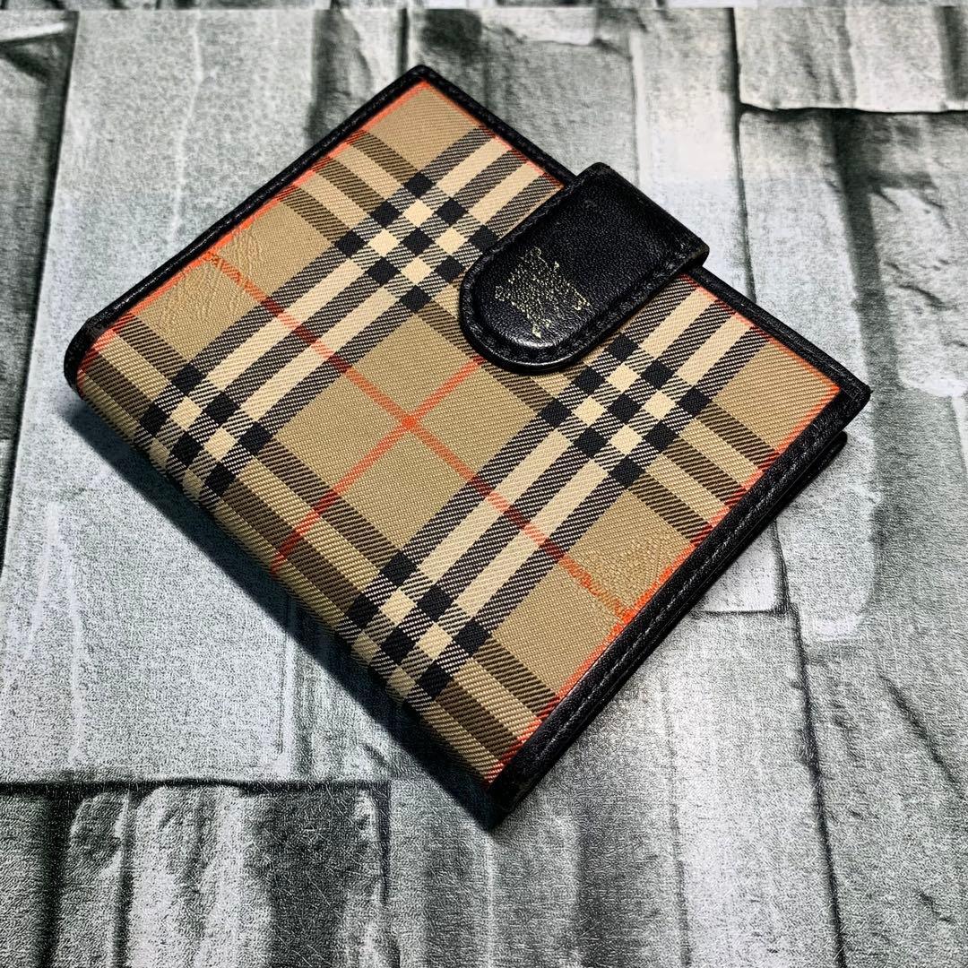 BURBERRY 折り財布 バーバリー 財布 がま口 二つ折り財布 ノバチェック