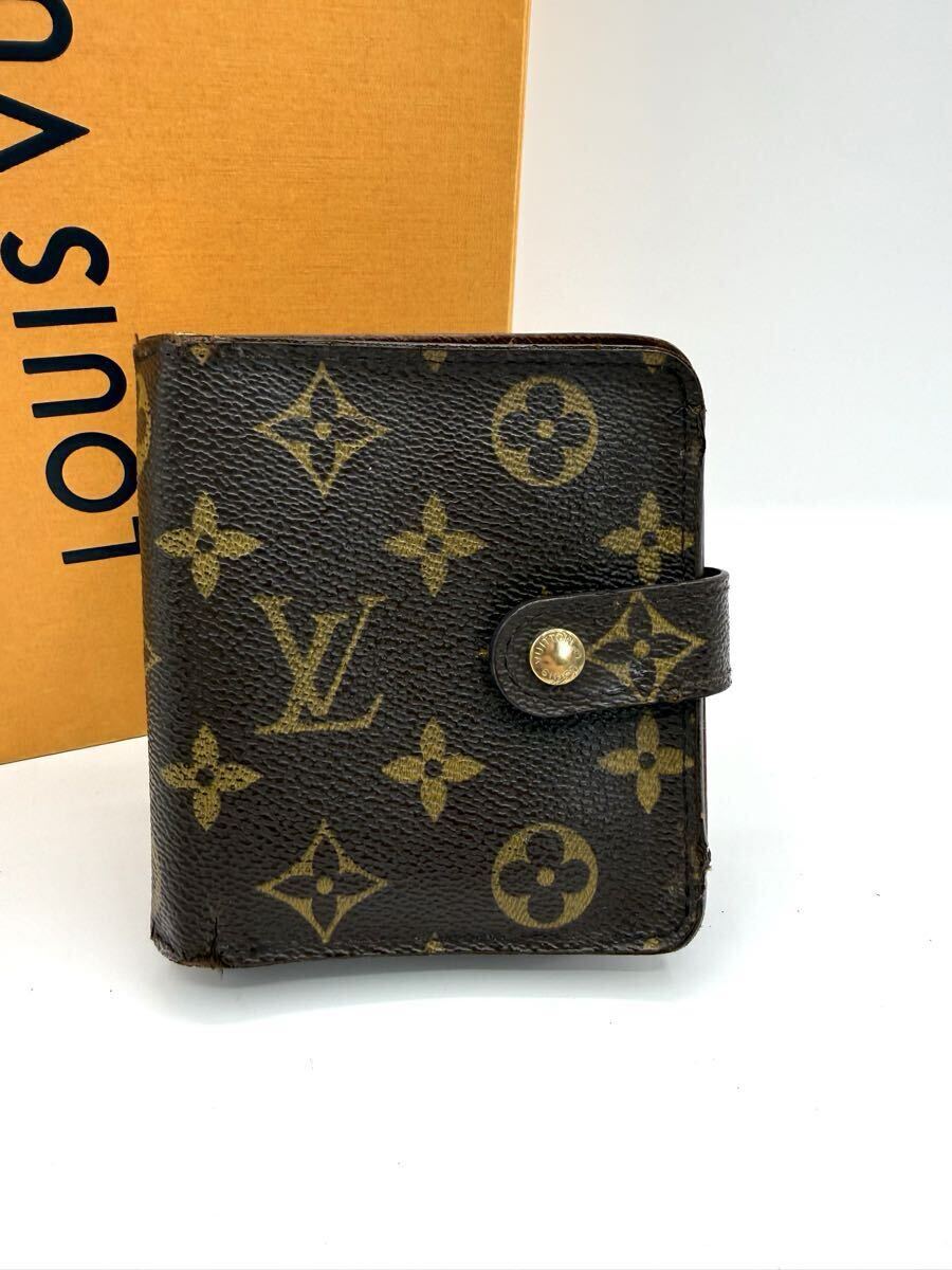 LOUIS VUITTON ルイヴィトン モノグラム コンパクトジップ 財布 二