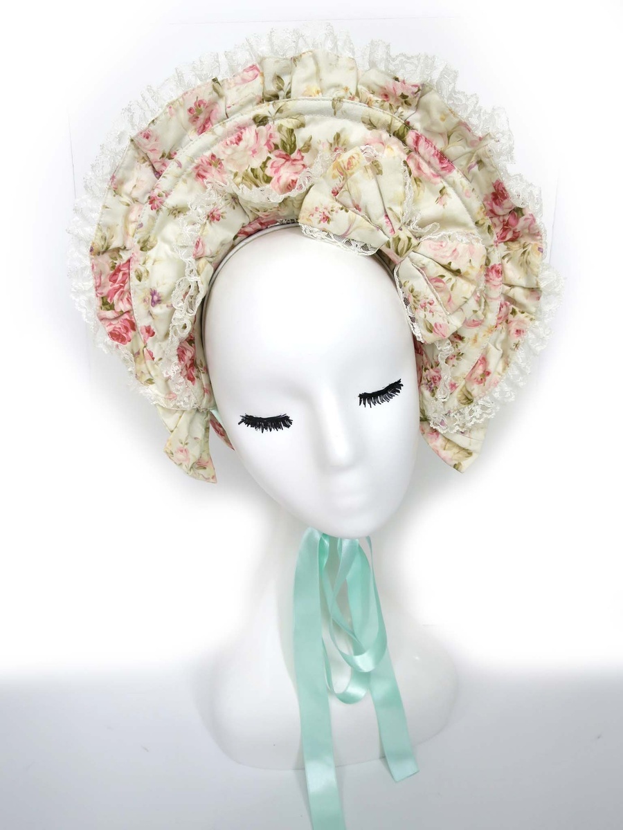 Preview of Metamorphose 花柄ハーフボンネット / メタモルフォーゼタンドゥフィーユ [B74564]