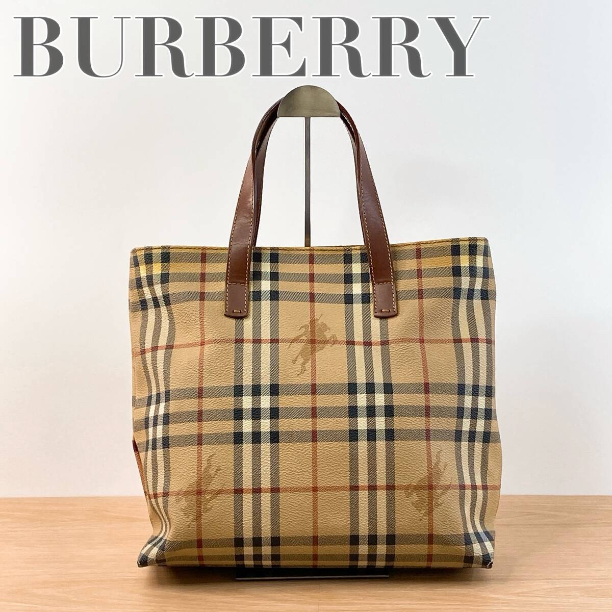 美品】BURBERRY ノバチェック トートバッグ ハンドバッグ シャドー 